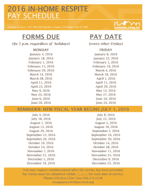 FORMS DUE PAY DATE - Community Living Inc - cliservices