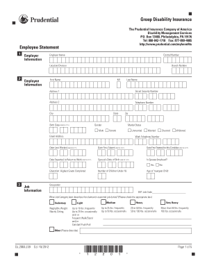 Group Disability Insurance Claim Form