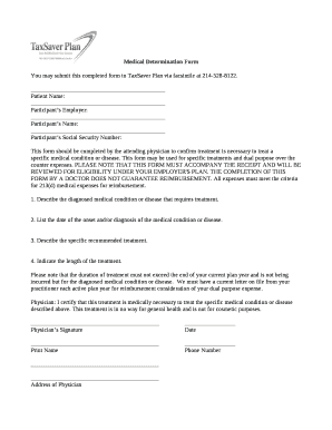 Medical Determination Form