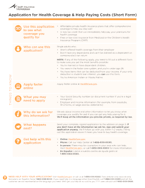 Health Coverage Application Form