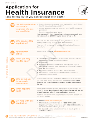 Health Insurance Application Form