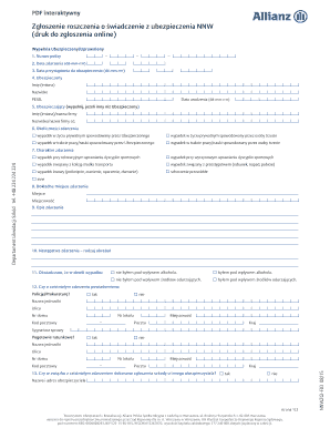Allianz Poland NNW Insurance Claim Form