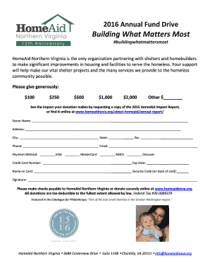 HomeAid Northern Virginia Annual Fund Drive