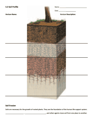 Soil Profile and Erosion Worksheet
