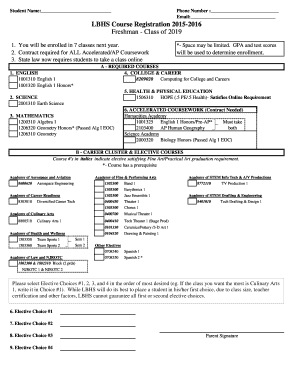 LBHS Course Registration Form 2015-2016