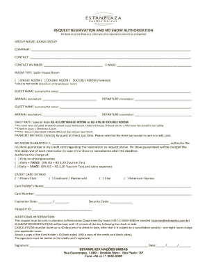 Hotel Reservation and No Show Authorization