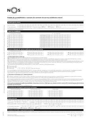 Pedido de portabilidade e rescisão do contrato do serviço telefónico móvel