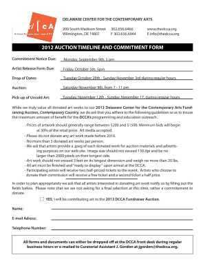 commitment form template