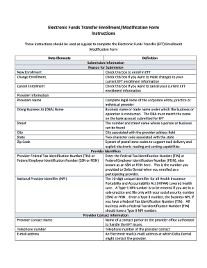 Electronic Funds Transfer Enrollment Form
