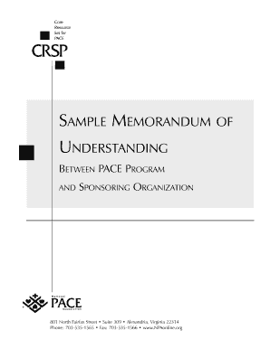 Sample of memorandum of understanding - Sample Memorandum of Understanding Between PACE Program ... - npaonline