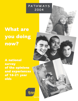 PATHWAYS 2004 Survey for 16-21 Year Olds