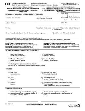 Canada Student Grant for Services and Equipment for Persons with Permanent Disabilities