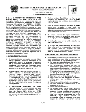 Formulário de Inscrição para Concurso Público