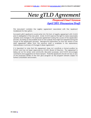 New gTLD Registry Agreement