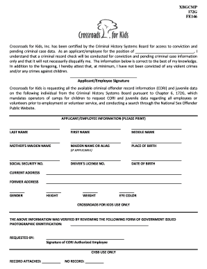 Massachusetts Criminal Background Check Form