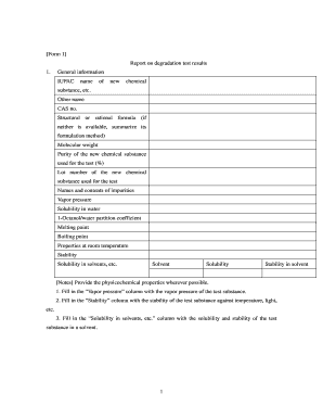 Chemical Degradation Test Report