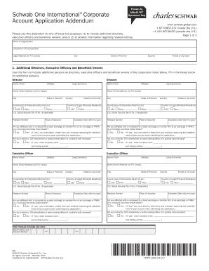 Charles Schwab International Account Application Addendum