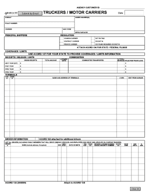 Trucking Insurance Application Form