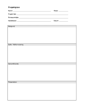 Project Plan Template