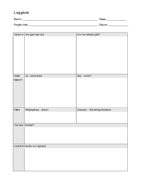 Student Project Logbook