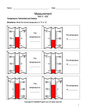 Temperature Conversion Worksheet