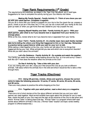 Tiger Cub Handbook Requirements