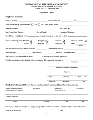 Group Life Claim Kit