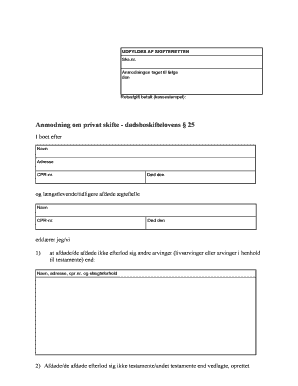 Danish Estate Settlement Application