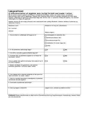 Medical Certificate for Court Attendance