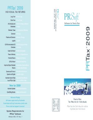 PRTax 2009 Individual Tax Returns