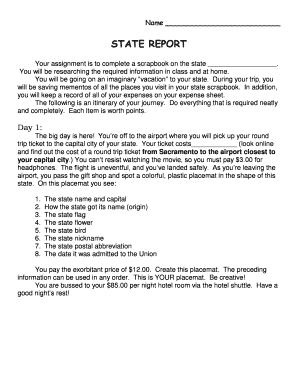 State Report Assignment