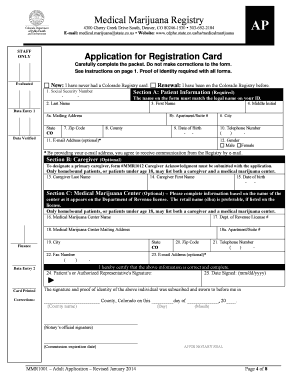 Colorado Medical Marijuana Registry Application