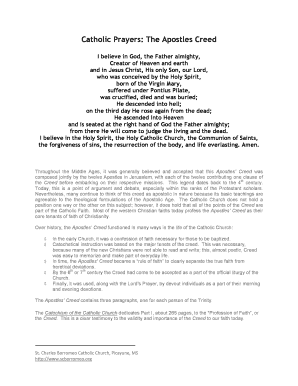 Catholic Prayers: The Apostles Creed