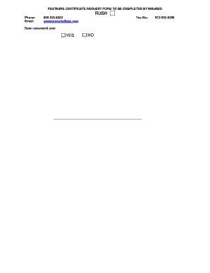 PestSure Certificate Request Form