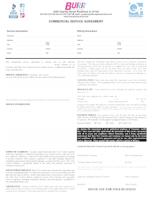 Commercial Pest Control Service Agreement