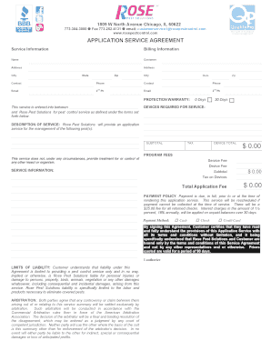 Pest Control Service Agreement