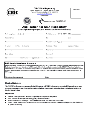 Application for DNA Repository