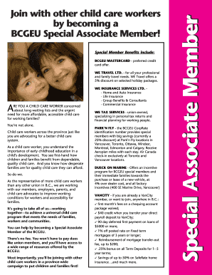 BCGEU Special Associate Member Application
