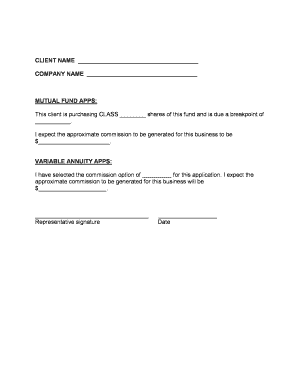 Mutual Fund and Variable Annuity Application Form