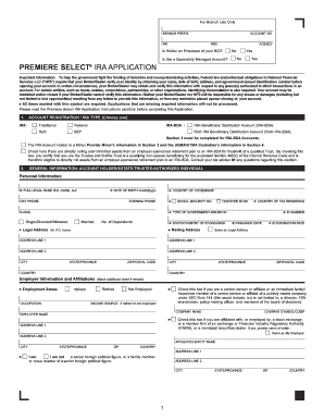 Premiere Select IRA Application