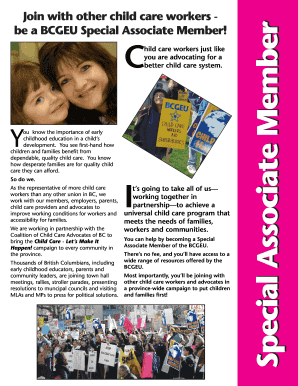BCGEU Special Associate Member Application