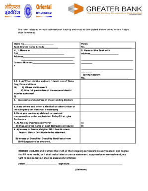 Accident Claim Form