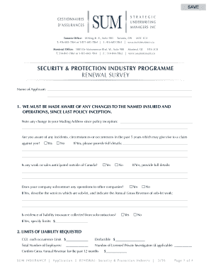 Security & Protection Industry Renewal Survey