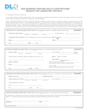 Request for Laboratory Reports