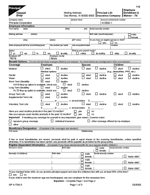 Principal Life Enrollment Waiver