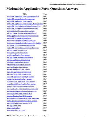 PDF mcdonalds bapplication/b form multiple choice answers PDF