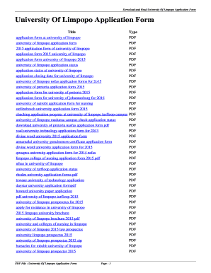 UNIVERSITY OF LIMPOPO 2026 APPLICATION FORM PDF visual data 2