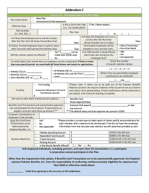 Addendum C - FSA & Dependent Care Plan Setup