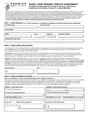 Direct Debit Request Service Agreement