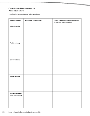 Candidate Worksheet 3.4